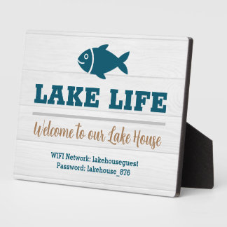Lake Life Willkommen bei unserem Lake House WIFI-S Fotoplatte