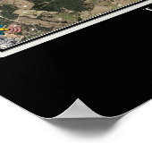 Lake Limestone Texas Satellite Poster Karte (Ecke)
