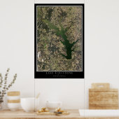 Lake Limestone Texas Satellite Poster Karte (Küche)