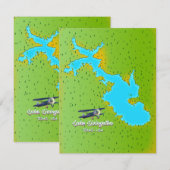 Lake Livingston Texas Karte (Vorne/Hinten)