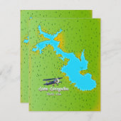 Lake Livingston Texas Map (Vorne/Hinten)