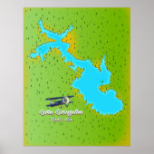 Lake Livingston Texas Map Poster (Vorne)