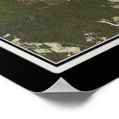 Lake Livingston Texas Satellite Poster Karte (Ecke)