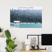 Lake Louise Alberta Canada Fotografie im Winter Poster (Heimbüro)