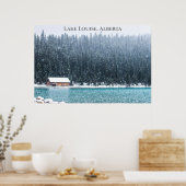 Lake Louise Alberta Canada Fotografie im Winter Poster (Küche)