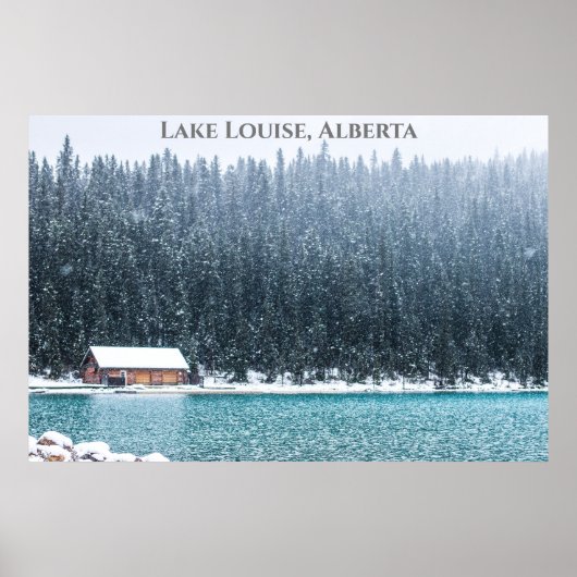 Lake Louise Alberta Canada Fotografie im Winter Poster (Vorne)