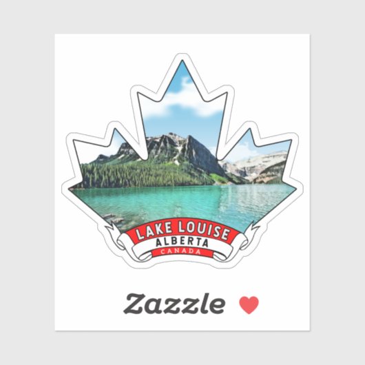 Lake Louise, Alberta Canada Maple Leaf Aufkleber (Blatt)