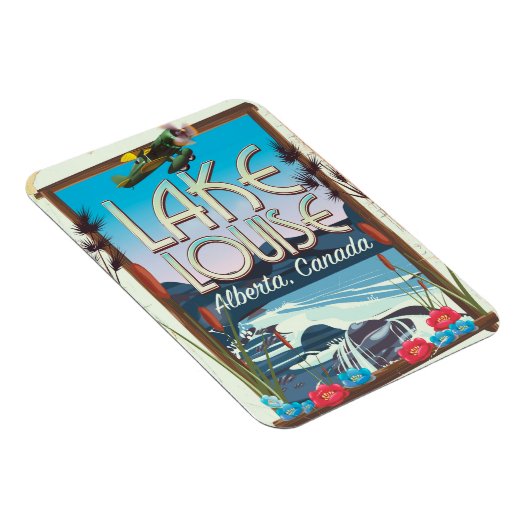 Lake Louise, Alberta Canada Reiseplakat Magnet (Rechte Seite)