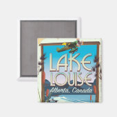 Lake Louise, Alberta Canada Reiseplakat Magnet (Vorderseite/Rückseite)
