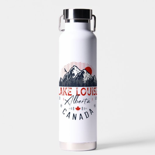 Lake Louise Alberta Canada Travel Ski Souvenirs Trinkflasche (Vorne)