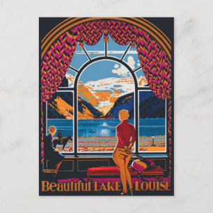 Lake Louise, Aussicht vom Fenster aus, Kanada Postkarte