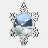 Lake Louise, Banff, Alberta, Kanada Schneeflocken Zinn-Ornament (Rechts)