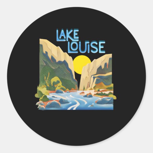 Lake Louise Banff National Park Alberta Kanada Runder Aufkleber (Vorderseite)