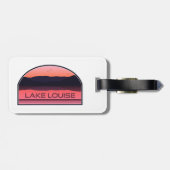 Lake Louise Banff National Park Red Sunrise Gepäckanhänger (Rückseite horizontal)