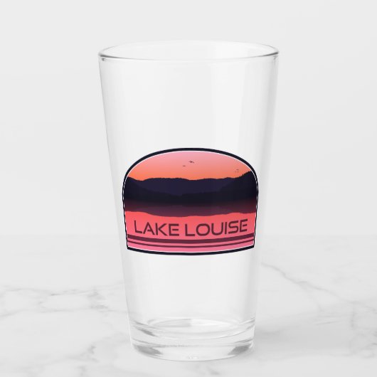 Lake Louise Banff National Park Red Sunrise Glas (Vorderseite)