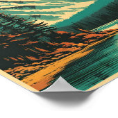 Lake Louise Banff National Park Retro Travel Poster (Ecke)