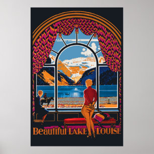 Lake Louise, Blick aus dem Fenster, Kanada Poster