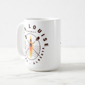 Lake Louise Canada Alberta Kayaking Retro Souvenir Kaffeetasse (Vorderseite Links)