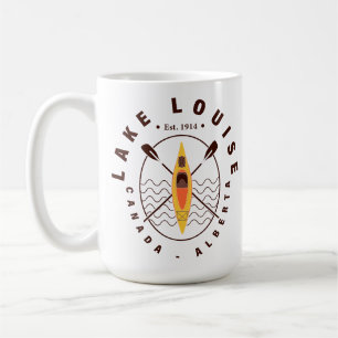Lake Louise Canada Alberta Kayaking Retro Souvenir Kaffeetasse