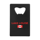Lake Louise Canada Canadian Flag Dark Color Geldbeutel Flaschenöffner (Rückseite)