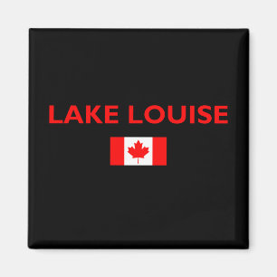 Lake Louise Canada Canadian Flag Dark Color Magnet