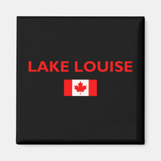 Lake Louise Canada Canadian Flag Dark Color Magnet