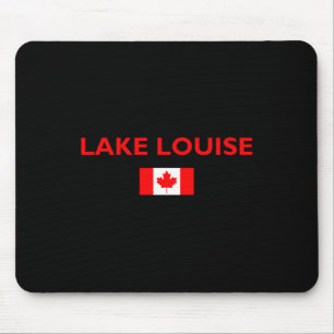 Lake Louise Canada Canadian Flag Dark Color Mousepad