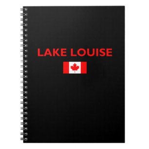 Lake Louise Canada Canadian Flag Dark Color Notizblock