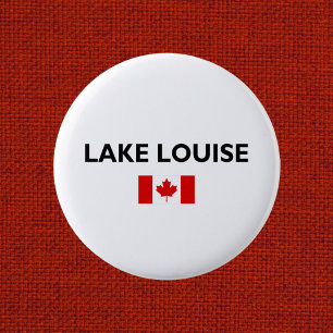 Lake Louise Canada Kanadische Flagge Licht Farbe Button
