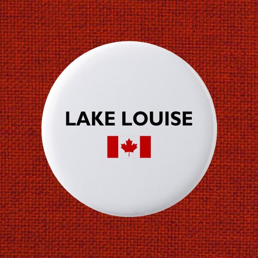 Lake Louise Canada Kanadische Flagge Licht Farbe Button