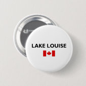 Lake Louise Canada Kanadische Flagge Licht Farbe Button (Vorne & Hinten)