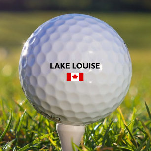 Lake Louise Canada Kanadische Flagge Licht Farbe Golfball