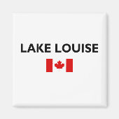 Lake Louise Canada Kanadische Flagge Licht Farbe Magnet (Vorne)