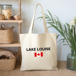 Lake Louise Canada Kanadische Flagge Licht Farbe Tragetasche
