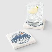 Lake Louise Canada Vintag Retro Sunset Souvenir Steinuntersetzer (Seitenansicht)