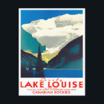 Lake Louise Canada Vintage Reise Postkarte<br><div class="desc">Lago Louise Canada Vintage Reise Postcard</div>