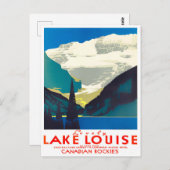 Lake Louise Canada Vintage Reise Postkarte (Vorne/Hinten)