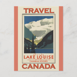 Lake Louise Canada Vintage Travel Poster Postkarte