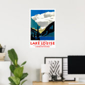 Lake Louise, Canadian Rockies, Kanada, Vintag Poster (Heimbüro)