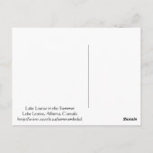 Lake Louise im Sommer Postkarte (Rückseite)