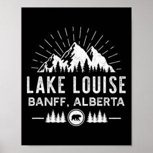 Lake Louise Kalifornien - Bergwandern Kanufahren Poster