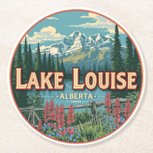 Lake Louise Kanada Reise Geschenk Banff Nationalpa Runder Pappuntersetzer