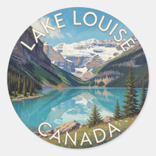 Lake Louise Kanada Türkisfarbenes Bergsee Runder Aufkleber