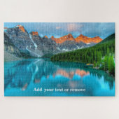 Lake Louise, Kanada und reflektierte Berge, Puzzle (Horizontal)