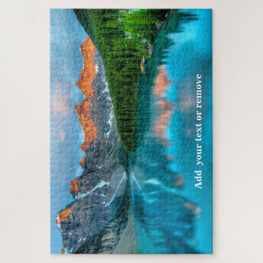 Lake Louise, Kanada und reflektierte Berge, Puzzle (Vertikal)