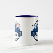 Lake Louise - Kanada - Vintag Retro Sunset Zweifarbige Tasse (Mittel)