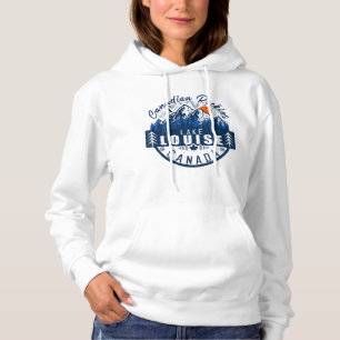 Lake Louise - Kanada - Vintage Retro Sonnenunterga Hoodie