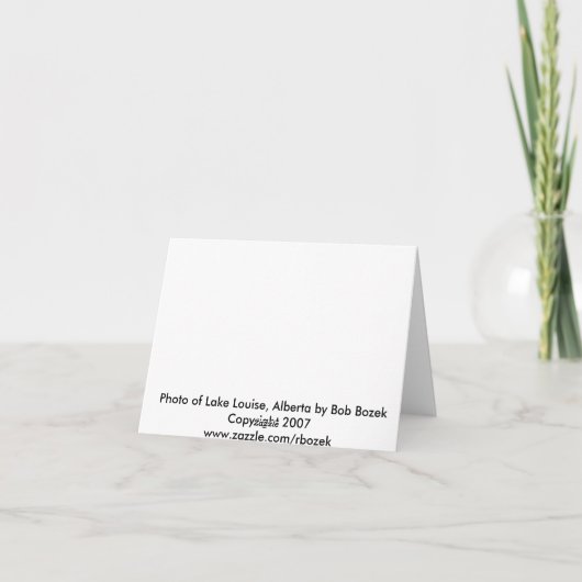Lake Louise Notecard Karte (Rückseite)