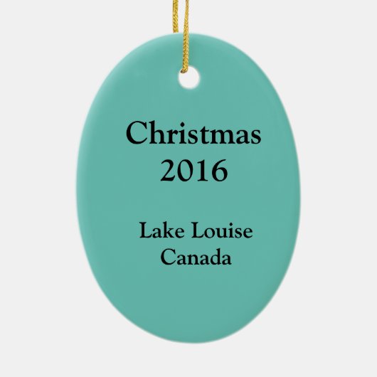 Lake- Louiseweihnachtsverzierung Keramikornament (Hinten)