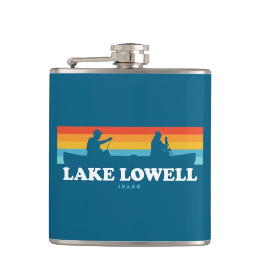 Lake Lowell Idaho Canoe Flachmann (Vorderseite)